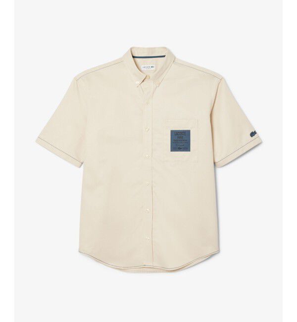 LACOSTE「シルクブレンドネームパッチボタンダウンシャツ」|シャツ・ブラウス|