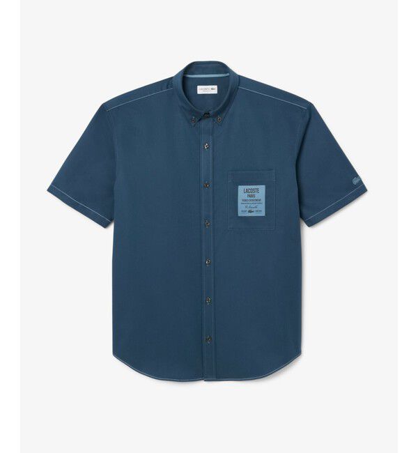 LACOSTE「シルクブレンドネームパッチボタンダウンシャツ」|シャツ・ブラウス|