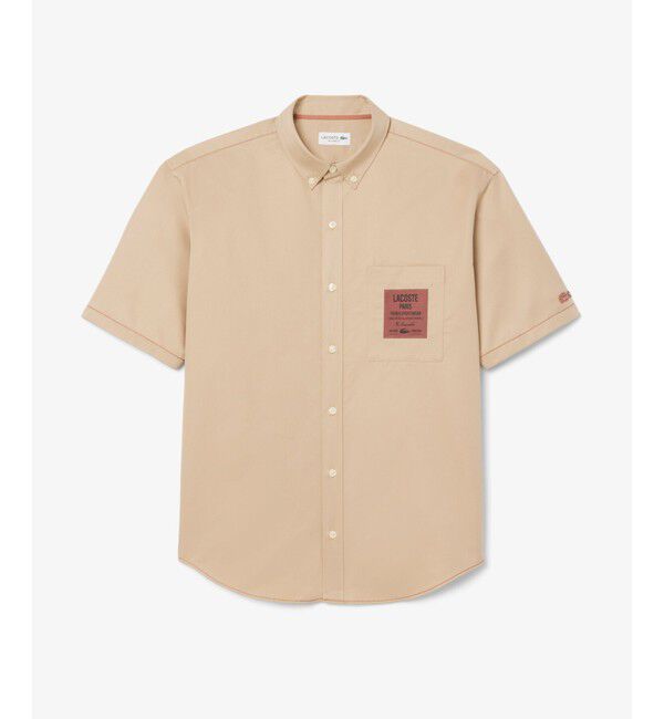 LACOSTE「シルクブレンドネームパッチボタンダウンシャツ」|シャツ・ブラウス|