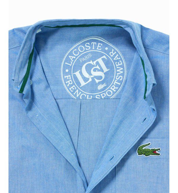 LACOSTE「ウォッシュドオックスフォード半袖ボタンダウンシャツ」|シャツ・ブラウス|