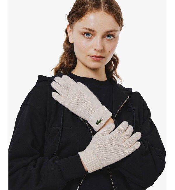 LACOSTE「エッセンシャル ウールニットグローブ」|手袋|