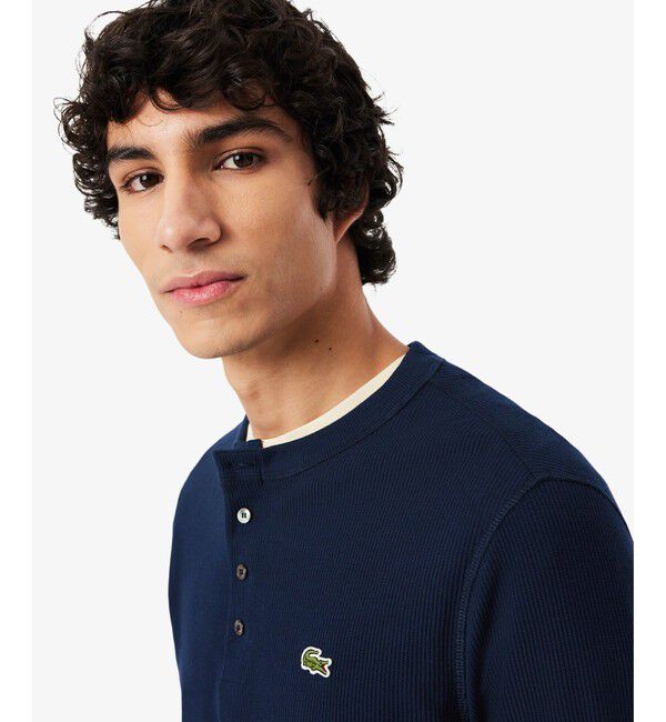 LACOSTE「ヘンリーネックワッフルTシャツ」|Tシャツ・カットソー|