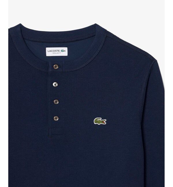 LACOSTE「ヘンリーネックワッフルTシャツ」|Tシャツ・カットソー|
