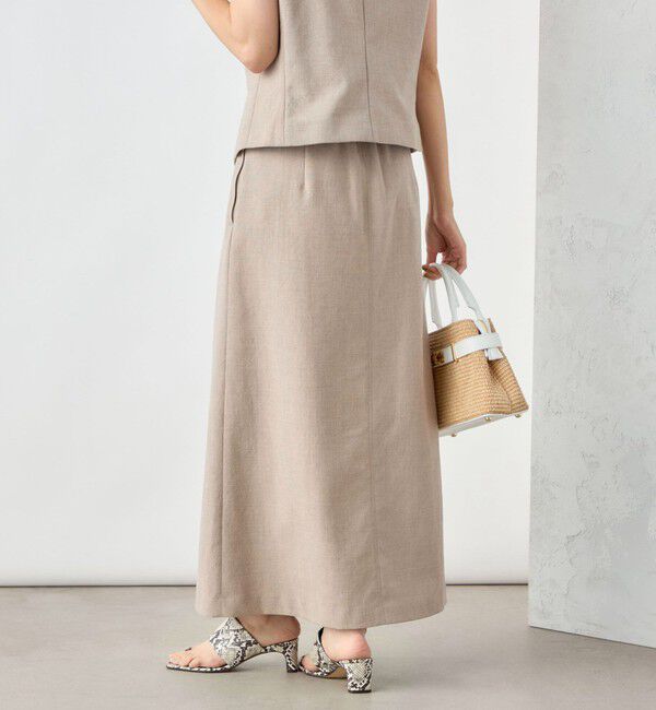 NOLLEY'S sophi「《セットアップ対応》ウォッシャブル麻調合繊ロングスカート」|スカート|
