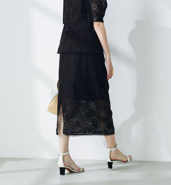 NOLLEY'S「《セットアップ対応》Brocheレース ギャザータイトスカート」|タイト|