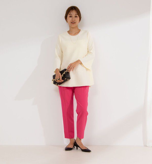 NOLLEY'S sophi「ウォッシャブルストレッチツイルインゴムパンツ」|チノ|