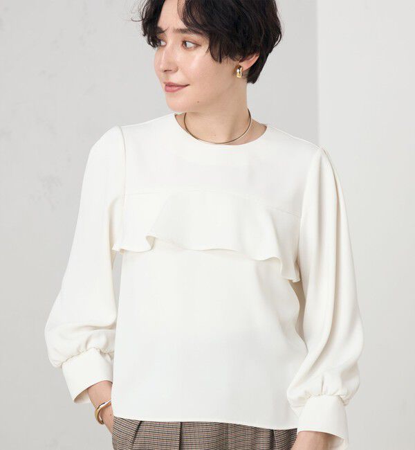 NOLLEY'S「《セットアップ対応》ウォッシャブルダブルクロスブラウス」|シャツ・ブラウス|