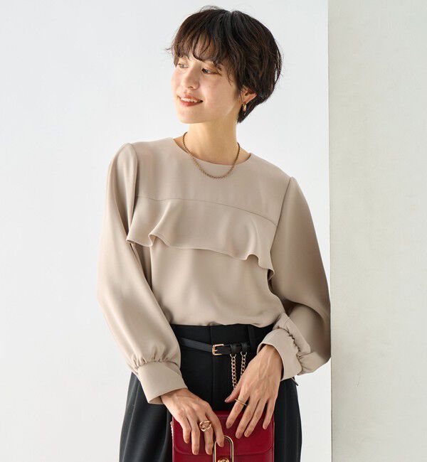 NOLLEY'S「《セットアップ対応》ウォッシャブルダブルクロスブラウス」|シャツ・ブラウス|