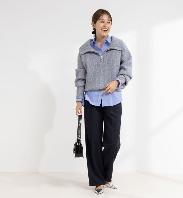 NOLLEY'S sophi「《セットアップ対応》ウール混ウォッシャブルワイドパンツ」|その他|