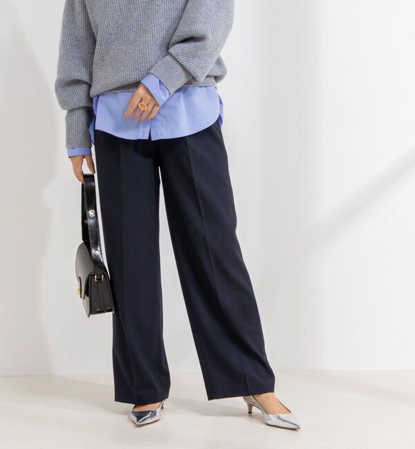 NOLLEY'S sophi「《セットアップ対応》ウール混ウォッシャブルワイドパンツ」|その他|