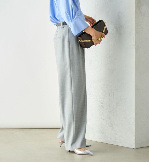 NOLLEY'S sophi「《セットアップ対応》ウール混ウォッシャブルワイドパンツ」|その他|