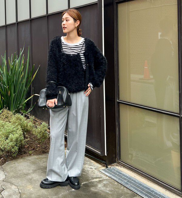 NOLLEY'S sophi「《セットアップ対応》ウール混ウォッシャブルワイドパンツ」|その他|