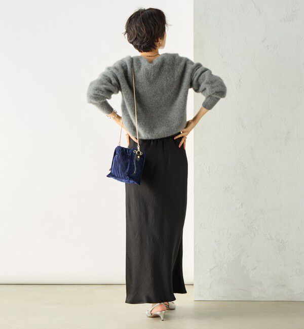 NOLLEY'S sophi「《オールシーズン対応》ウォッシャブルブライトサテンナロースカート」|スカート|