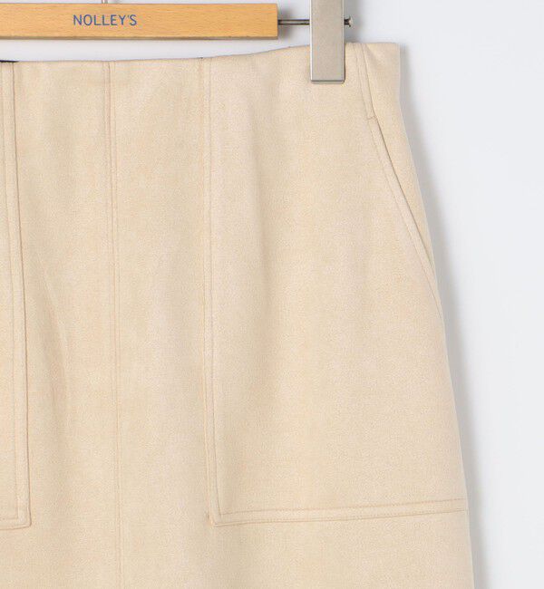 NOLLEY'S「ウォッシャブルダンボールスエードポケ付きタイトスカート」|タイト|