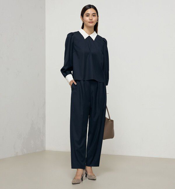 NOLLEY'S「《セットアップ対応》ウォッシャブルツータックテーパードパンツ」|その他|