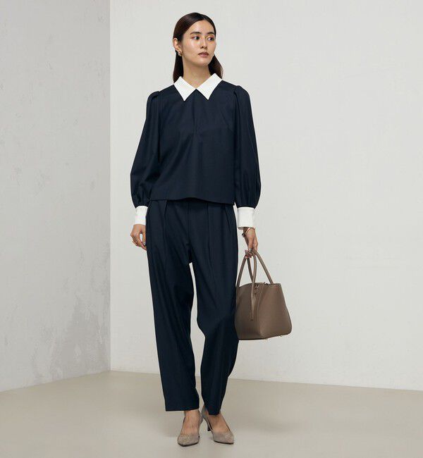 NOLLEY'S「《セットアップ対応》ウォッシャブルツータックテーパードパンツ」|その他|