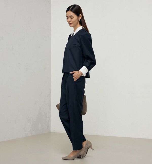 NOLLEY'S「《セットアップ対応》ウォッシャブルツータックテーパードパンツ」|その他|