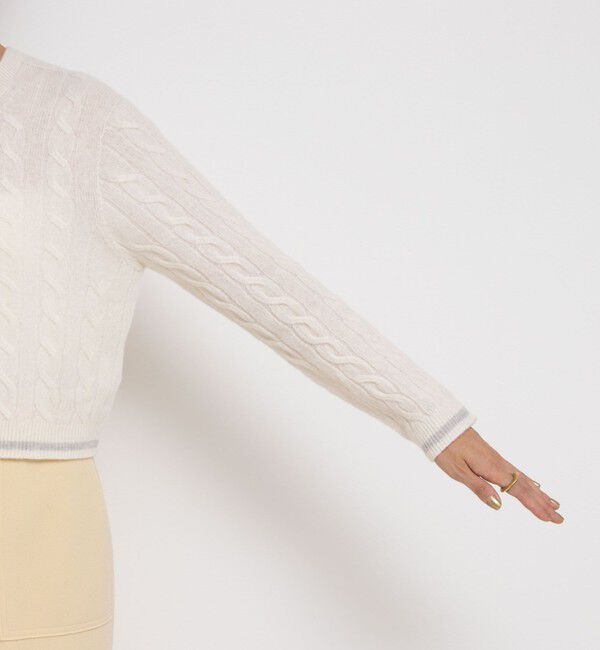 NOLLEY'S「ホールガーメントケーブル柄配色カーディガン」|カーディガン|