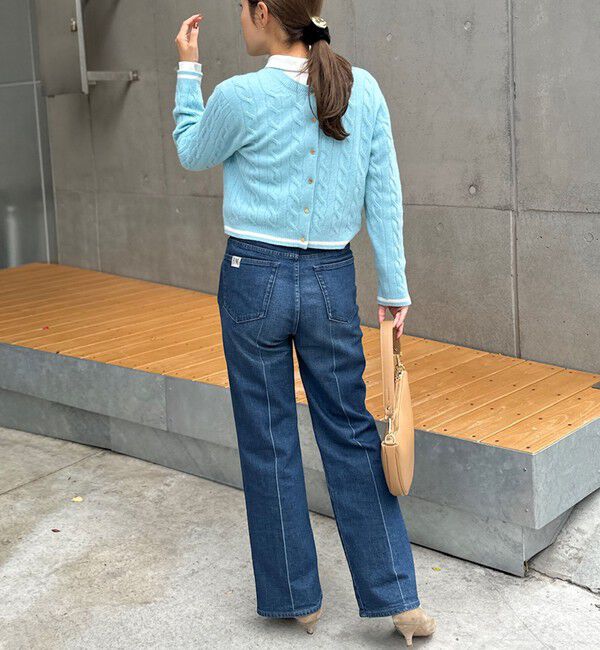 NOLLEY'S「ホールガーメントケーブル柄配色カーディガン」|カーディガン|