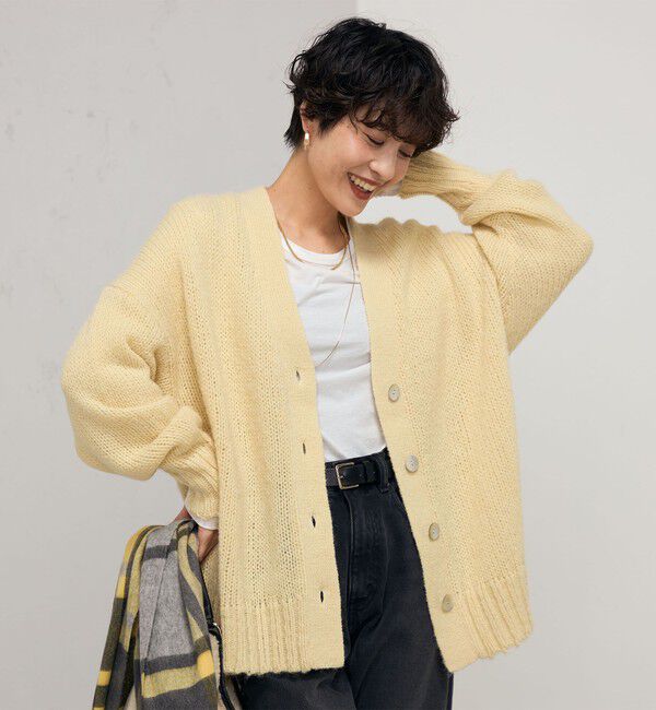 NOLLEY'S「《手洗い可能》アルパカMIX Vネックカーディガン」|カーディガン|