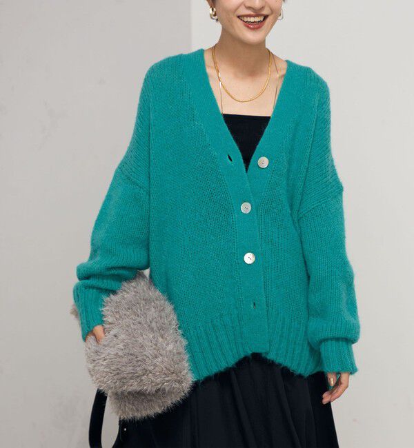 NOLLEY'S「《手洗い可能》アルパカMIX Vネックカーディガン」|カーディガン|