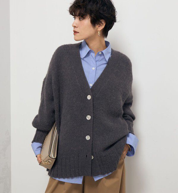 NOLLEY'S「《手洗い可能》アルパカMIX Vネックカーディガン」|カーディガン|