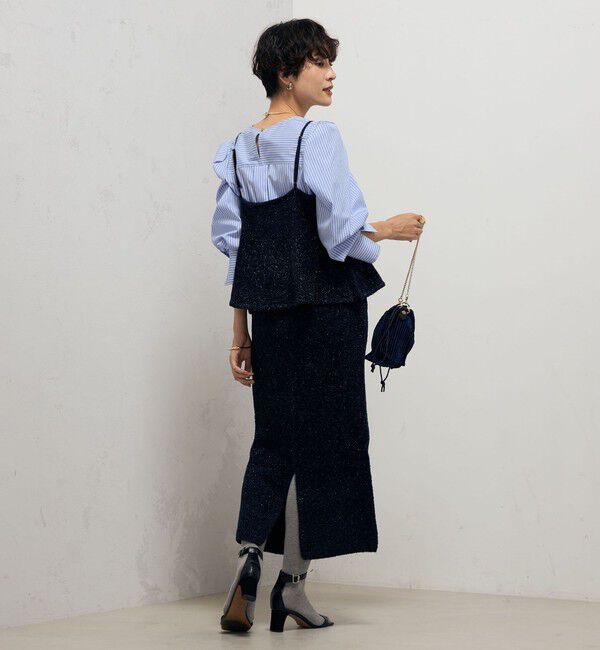 NOLLEY'S sophi「《セットアップ対応》《手洗い可能》キラキラフェザーフレアビスチェ」|ニット・セーター|