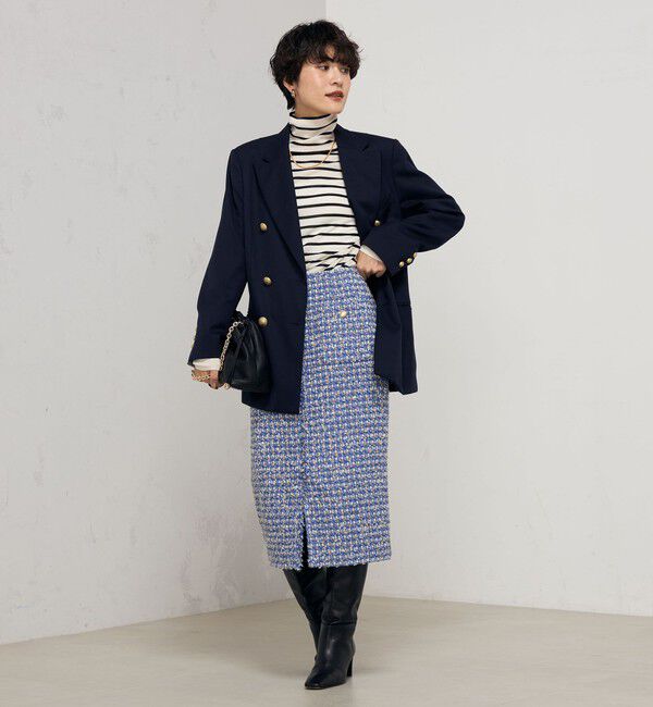 NOLLEY'S「《セットアップ対応》カラーツイードタイトスカート」|タイト|