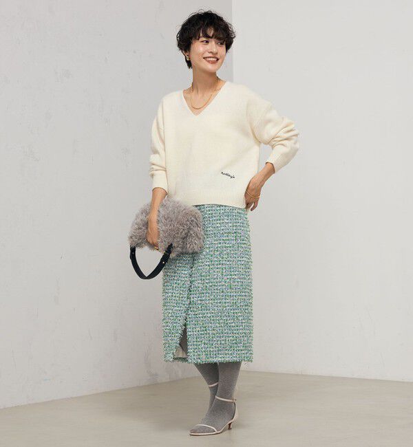 NOLLEY'S「《セットアップ対応》カラーツイードタイトスカート」|タイト|