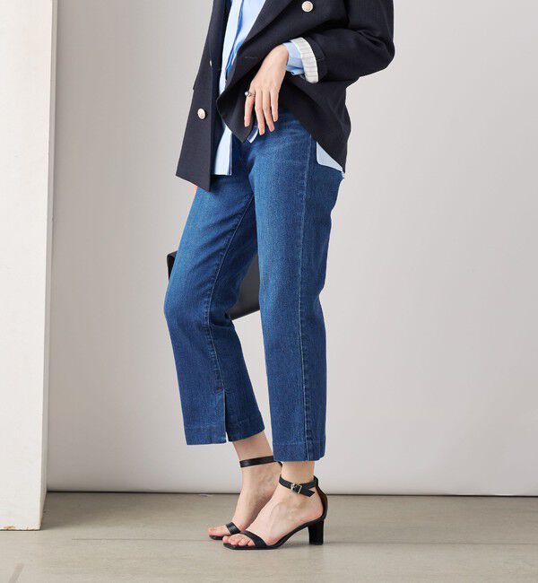 Rie Miller「【RM denim】スリットクロップドハイウエストデニム」|デニム|