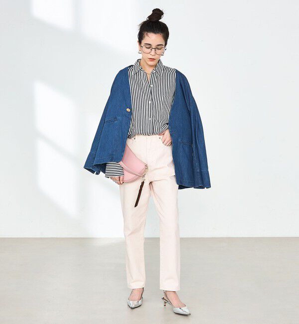 Rie Miller「【RM denim】ハイウエストスリムテーパードデニム」|デニム|