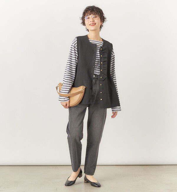 Rie Miller「【RM denim】ハイウエストスリムテーパードデニム」|デニム|