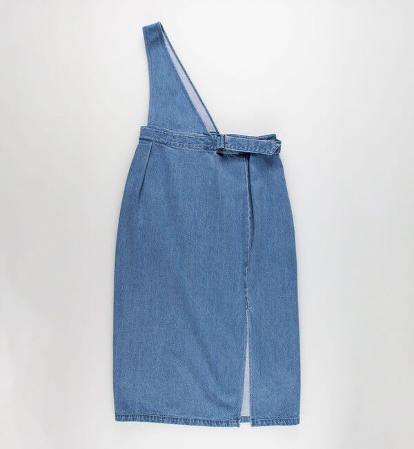 Rie Miller「【RM denim】ワンショルダーデニムジャンパースカート」|ワンピース|