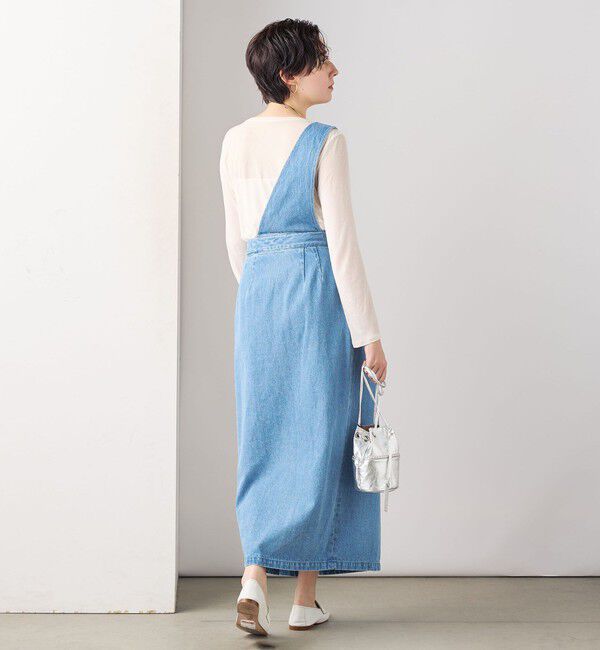 Rie Miller「【RM denim】ワンショルダーデニムジャンパースカート」|ワンピース|