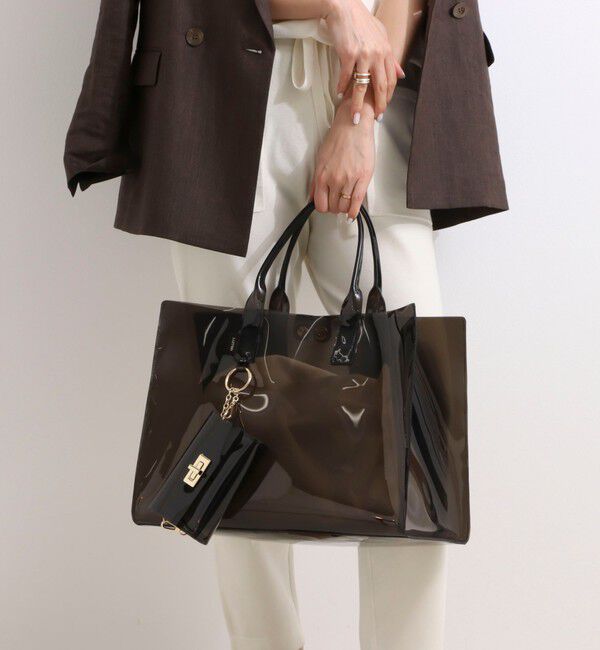 NOLLEY'S「PVCトート＆ミニバッグチャーム L」|トートバッグ|ブラック