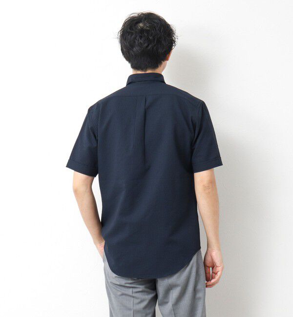 NOLLEY'S goodman「《ビジカジ対応》【EVALET】吸水速乾 2WAYストレッチ サッカーギンガムテープBD 25SS」|シャツ・ブラウス|