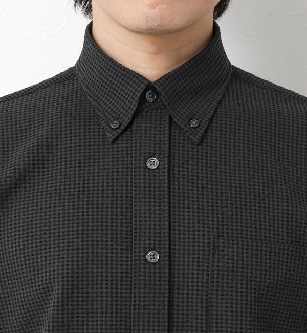 NOLLEY'S goodman「《ビジカジ対応》【EVALET】吸水速乾 2WAYストレッチ サッカーギンガムテープBD 25SS」|シャツ・ブラウス|