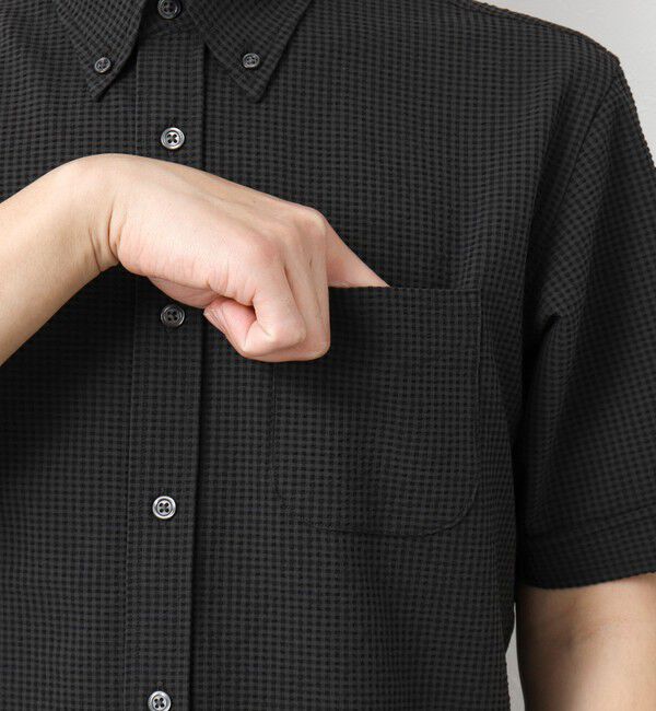 NOLLEY'S goodman「《ビジカジ対応》【EVALET】吸水速乾 2WAYストレッチ サッカーギンガムテープBD 25SS」|シャツ・ブラウス|