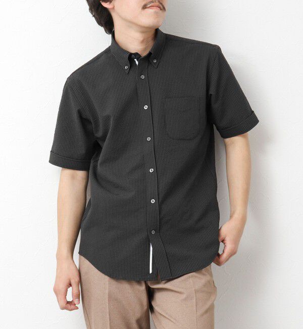 NOLLEY'S goodman「《ビジカジ対応》【EVALET】吸水速乾 2WAYストレッチ サッカーギンガムテープBD 25SS」|シャツ・ブラウス|