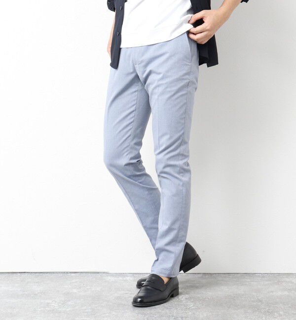 NOLLEY'S goodman「《ビジカジ対応》綿麻COOLMAX スリムフィットパンツ 25SS」|チノ|