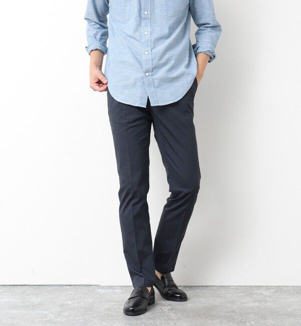 NOLLEY'S goodman「《ビジカジ対応》綿麻COOLMAX スリムフィットパンツ 25SS」|チノ|
