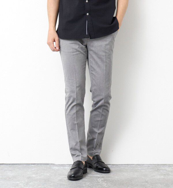 NOLLEY'S goodman「《ビジカジ対応》綿麻COOLMAX スリムフィットパンツ 25SS」|チノ|