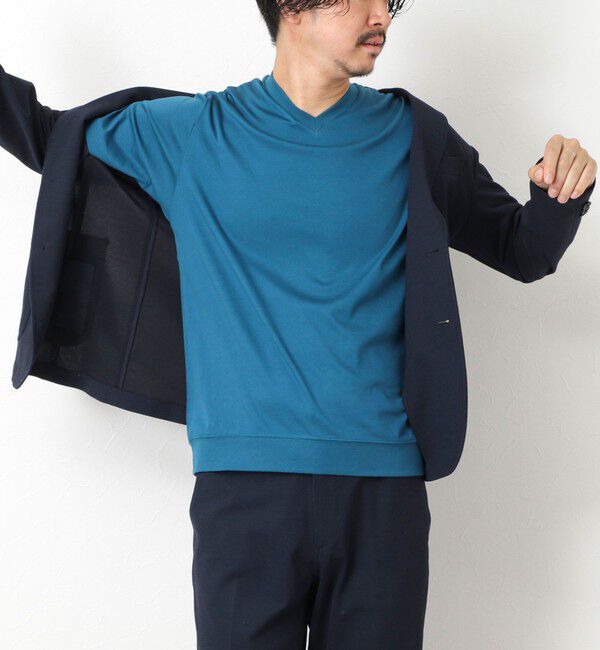 NOLLEY'S goodman「《ビジカジ対応》シルケットスムース Vネック ドレスTシャツ 25SS」|Tシャツ・カットソー|