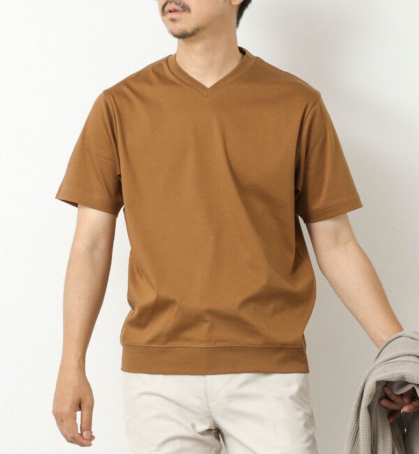 NOLLEY'S goodman「《ビジカジ対応》シルケットスムース Vネック ドレスTシャツ 25SS」|Tシャツ・カットソー|