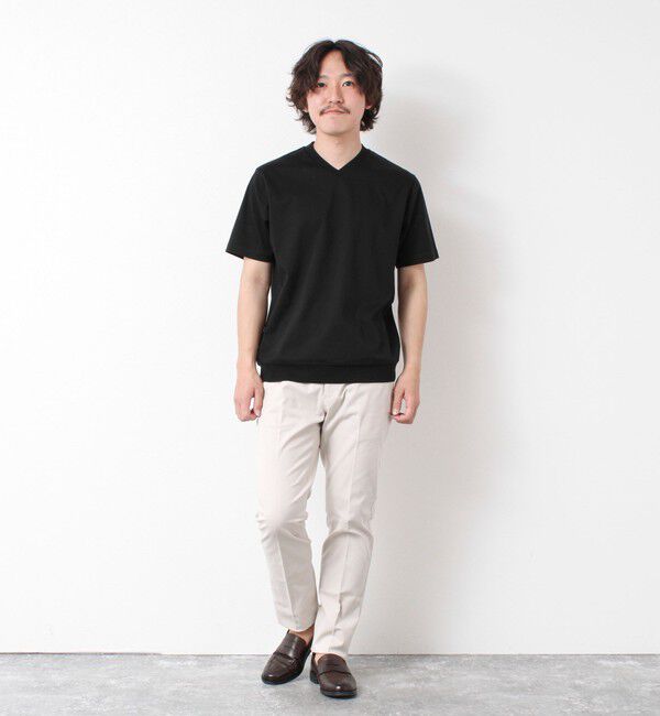 NOLLEY'S goodman「《ビジカジ対応》シルケットスムース Vネック ドレスTシャツ 25SS」|Tシャツ・カットソー|