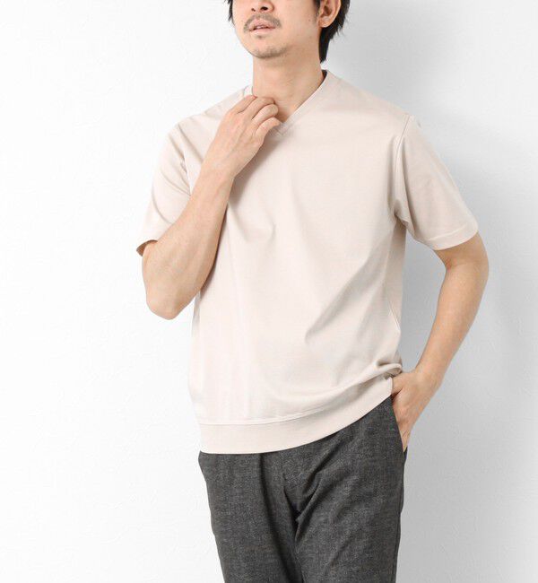 NOLLEY'S goodman「《ビジカジ対応》シルケットスムース Vネック ドレスTシャツ 25SS」|Tシャツ・カットソー|