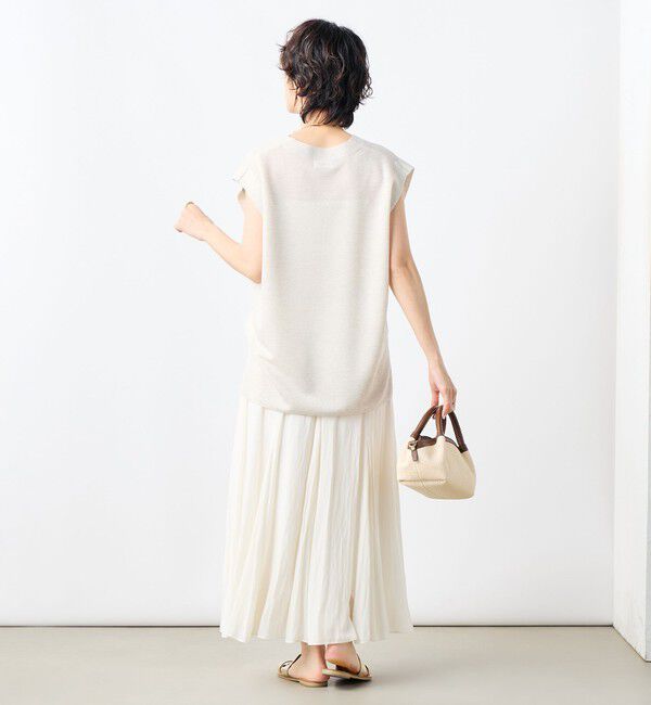 NOLLEY'S「ウォッシャブル割繊フレアスカート」|フレア|