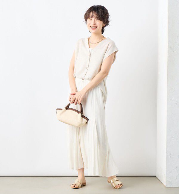 NOLLEY'S「ウォッシャブル割繊フレアスカート」|フレア|