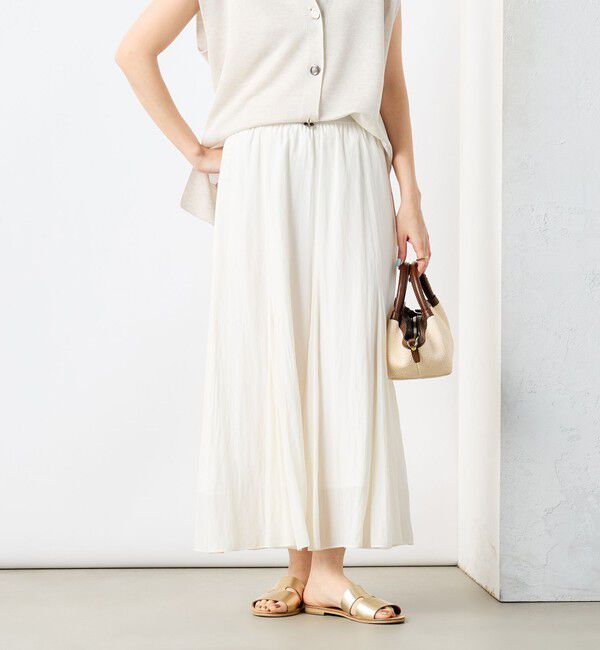 NOLLEY'S「ウォッシャブル割繊フレアスカート」|フレア|