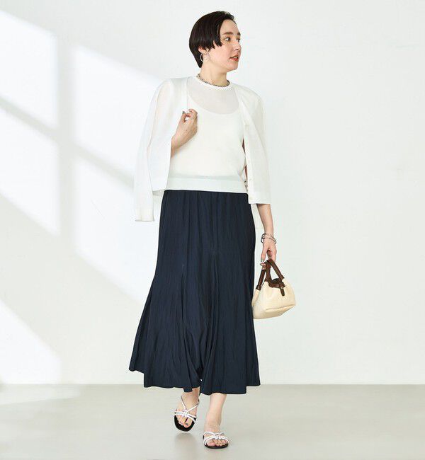 NOLLEY'S「ウォッシャブル割繊フレアスカート」|フレア|